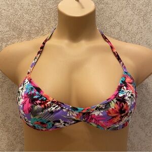 Xhilaration Vibrant Floral Bikini Top